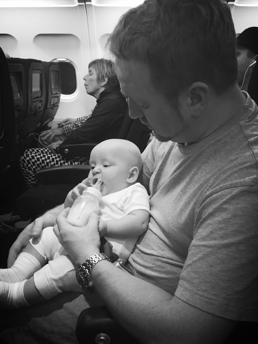 Afternoon milk on the flight