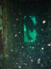 [Swimming down the ship's passages]